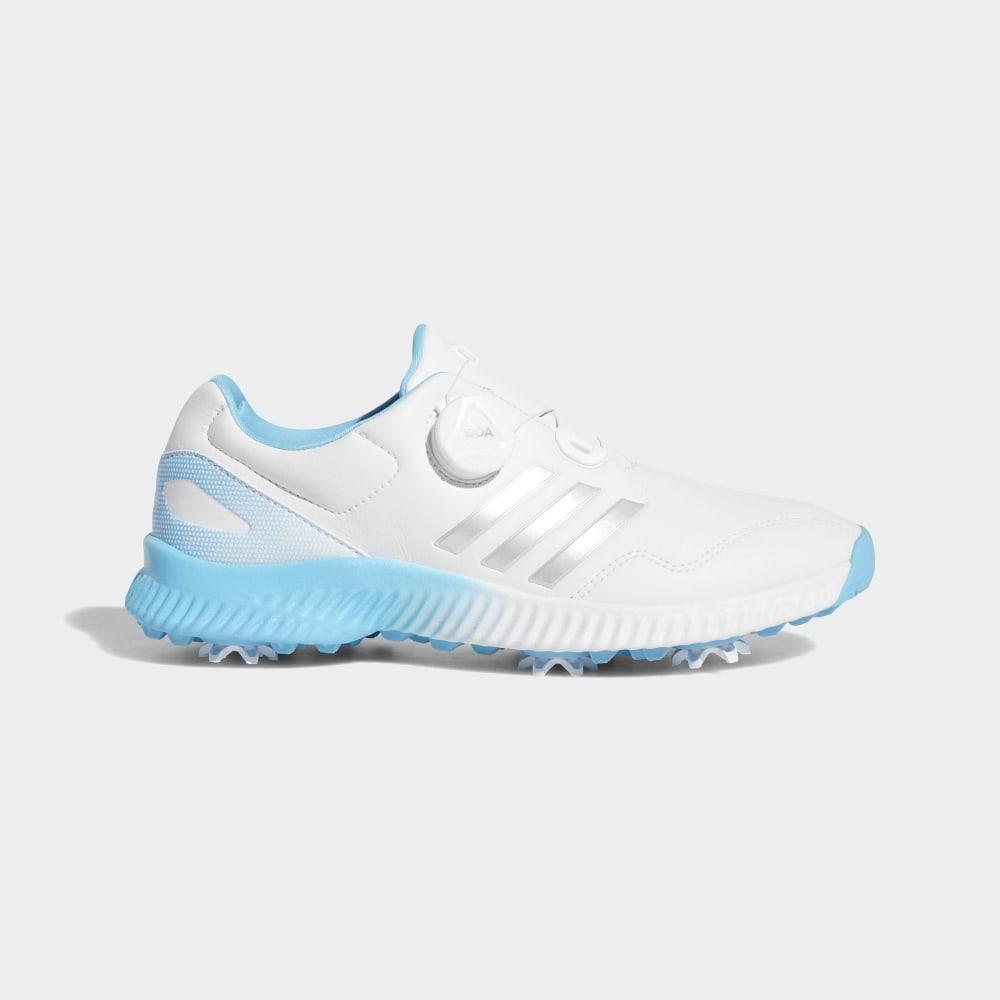 Pantofi Golf Adidas Response Bounce Boa Dama Romania - Albi/Argintii Metal/Albastri Deschis BD7191